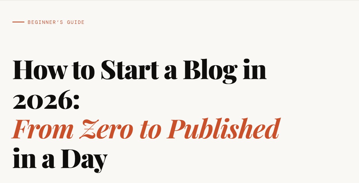 How to start a blog
