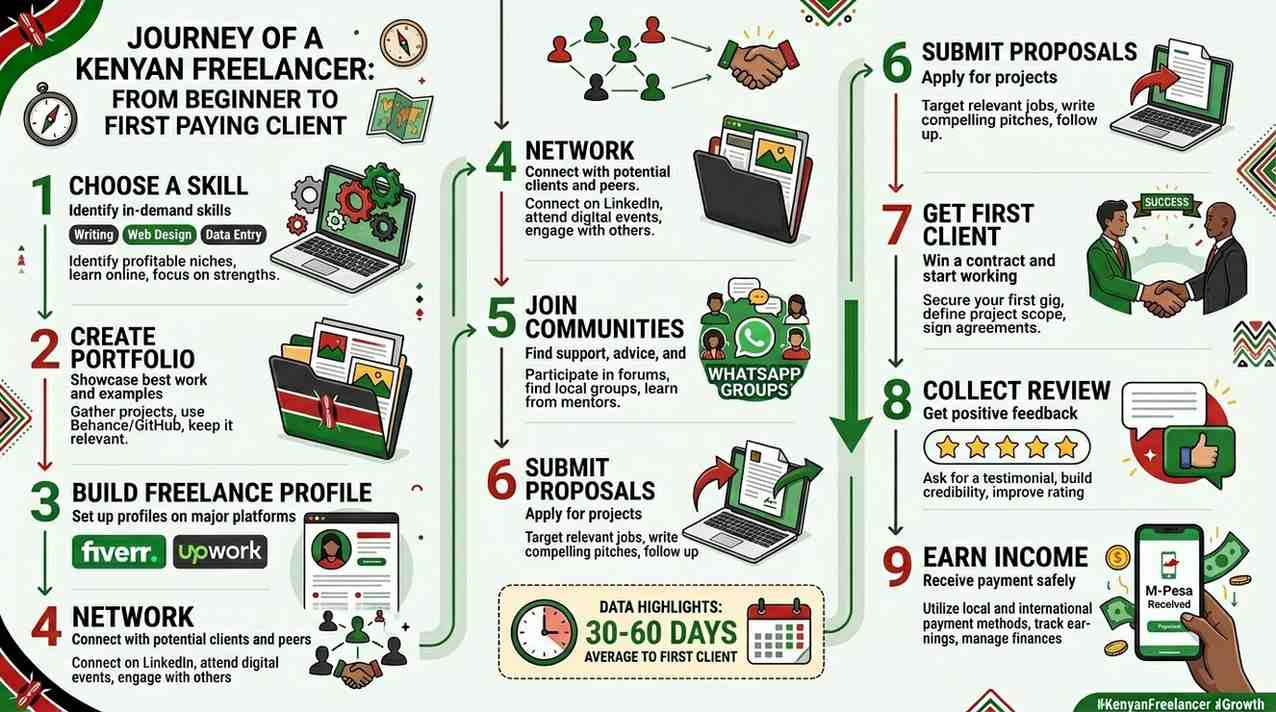 Comparison of freelance platforms like Upwork, Fiverr, and Freelancer on a laptop screen